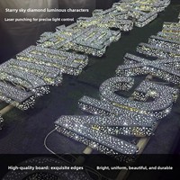 Enseigne lumineuse LED personnalisée MACCAN Star Diamond en acrylique, mini panneau de porte simple face, boîte à lumière pour centre commercial, bar, publicité