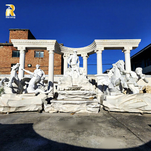 Fuente <span class=keywords><strong>Trevi</strong></span> de Mármol Blanco Natural Grande RELONG para Jardín Exterior - Product Image 1