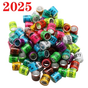 Nhôm Nhựa 8Mm Vẹt Chân Dấu Hiệu Chân Nhẫn 2025 Chim Bồ Câu Chân Vòng Tag Với Số - Product Image 1