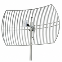 Antenne parabolique WiFi FEIYIXUN 24 dBi 2,4 GHz à grille, polarisation verticale/horizontale pour liaisons point-à-point extérieures, moulée sous pression