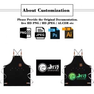 Personalized Customizable Logo Waterproof Denim Sublimation Custom Heavy Duty Cotton Canvas <b>Kitchen</b> Chef <b>Apron</b> - Product Image 2