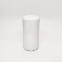 Tube de déodorant en plastique ODM pour homme, rechargeable par le bas, cylindre vide, emballage en plastique, 50g, blanc
