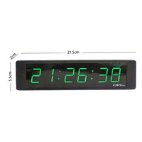 Layar hijau kualitas tinggi 1 inci Timer Digital portabel Mini jam dinding LED multifungsi dengan pengendali jarak jauh grosir