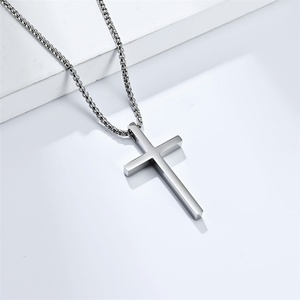 Fashion United States Normal <b>Cross</b> Charm New Hot-selling Simple Plain Prayer Ankh Necklace - Product Image 2