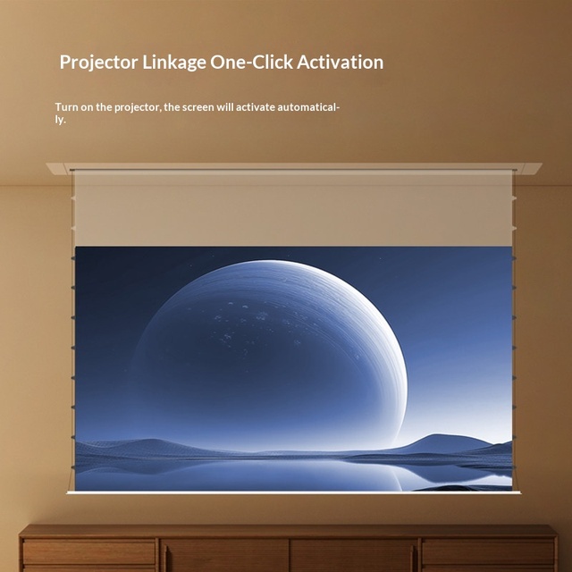 Jingmi Embedded Photon Projection Screen (Floating-Style Electric Ceiling-Recessed Model)  100" 120"