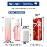 Flacon pulvérisateur transparent en PET de 90 ml, à brume fine, anti-fuite, réutilisable, portable, pour tonique facial, parfum, cosmétiques, voyages