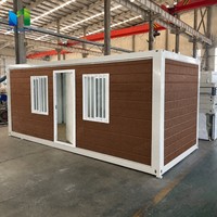 Maison conteneur pliable 20ft 40ft, modulaire préfabriquée, alimentée à l'énergie solaire, villa écologique, utilisation mobile, hébergement temporaire