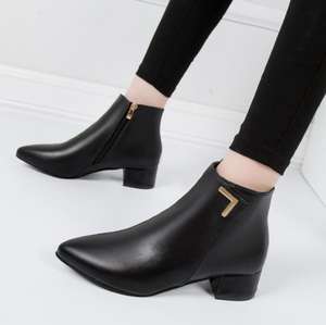 <span class=keywords><strong>Stivaletti</strong></span> da donna 2022 autunno nuovi <span class=keywords><strong>stivaletti</strong></span> con <span class=keywords><strong>tacco</strong></span> <span class=keywords><strong>medio</strong></span> in PU smerigliato <span class=keywords><strong>tacco</strong></span> spesso stivali da donna con punta a punta all'ingrosso - Product Image 1