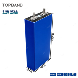 Cellule de batterie prismatique LiFePO4 3,2 V 25 Ah - Charge rapide 2C et décharge élevée 5C - Batterie rechargeable au phosphate de fer et de lithium - Product Image 1