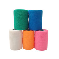 Bandage Cohésif Non Tissé Multicolore Imperméable Auto-adhésif Médical Élastique 7,5 cm x 4,5 m