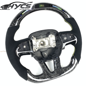 Volant en fibre de carbone forgé éclairage Led pour chargeur SRT <span class=keywords><strong>Challenger</strong></span> pour Dodge Cherokee SRT pour volant Jeep Grand - Product Image 3