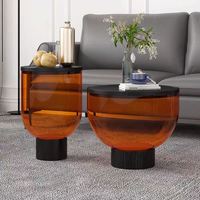 Table basse ronde en verre trempé - Design moderne, mobilier de maison le plus vendu avec un style unique