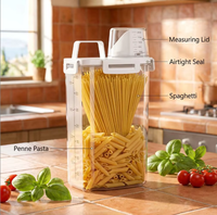 Boîte de conservation des céréales de qualité alimentaire avec couvercle doseur, boîtes réutilisables pour l'emballage des céréales sèches, des pâtes et des collations