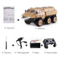 Yeni tasarım altı tekerlekli zırhlı 2.4GHz 1:16 ölçekli RTR uzaktan kumanda RC yüksek hızlı tırmanma askeri tankı araç kamyon model oyuncak