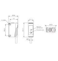 Sensor Óptico Difuso Láser Económico Akusense ELE-B35NS02, Sensor Fotoeléctrico con Salida NPN PNP
