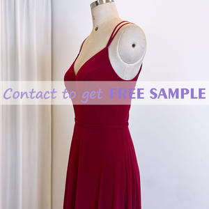 TEENYEE Robe de Demoiselle d'Honneur Longue au Sol Robes de Soirée Rouge pour Femmes Robes de Demoiselle d'Honneur de Mariage, Grandes Tailles - Product Image 6