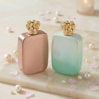 Flacon de parfum atomiseur pressurisé rectangulaire plat haut de gamme unique et vide de 100 ml, personnalisé par Anding Supplier