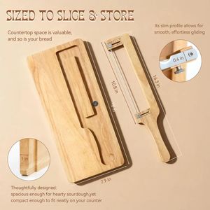 Wooden <b>Bread</b> <b>Knife</b> With Adjustable Handle Rectangle Detachable Kitchen Use Environment Friendly Gz 506 - Product Image 3
