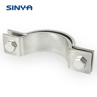 Colliers de serrage pour tuyaux, en acier inoxydable, à deux pièces, hydraulique, à double vis, Support industriel, 1 pouce, 2 pièces, livraison gratuite