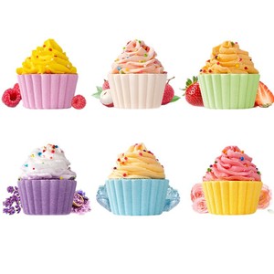 Bombes <span class=keywords><strong>de</strong></span> <span class=keywords><strong>bain</strong></span> en forme <span class=keywords><strong>de</strong></span> cupcakes - Bombes <span class=keywords><strong>de</strong></span> <span class=keywords><strong>bain</strong></span> effervescentes mignonnes en forme <span class=keywords><strong>de</strong></span> dessert avec huiles essentielles, coffret cadeau spa fait main pour enfants et femmes - Product Image 6