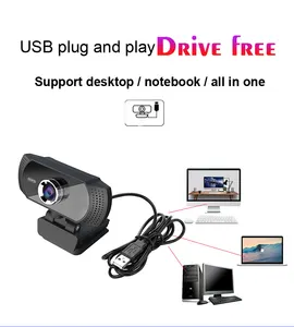 Портативная USB-камера plug and play webcams 1080p full hd веб-камера для ПК с микрофоном