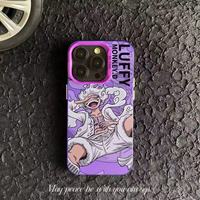 Coque de téléphone One Piece Luffy en promotion pour iPhone 16 15 Pro Max 14 13 12 11, protection antichoc IMD en PC
