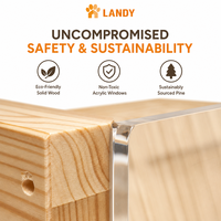 Nichoir à oiseaux en bois suspendu pour l'extérieur avec fenêtre en acrylique transparente, nichoir en bois massif pour jardin, cour arrière, oiseaux sauvages