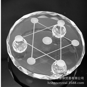 ฐานคริสตัลรูปดาวเจ็ดแฉก แกะสลักด้วยเลเซอร์ โปร่งใส K5 ของตกแต่งบ้าน - Product Image 3