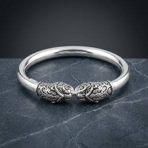 Traditional Silver Fashion Kada for <b>Men</b> <b>Men's</b> Traditional Silver <b>Bangles</b> - Product Image 3