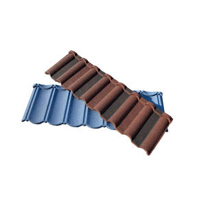 Tuiles de toit en métal enduites de pierre d'isolation thermique traditionnelle de 0.4mm Garantie colorée de 50 ans La tuile romaine secoue l'ardoise de bardeaux - Product Image 4