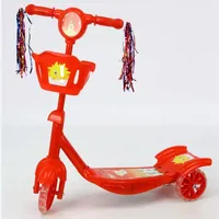 Trottinette électrique pour enfants de 1 à 8 ans, tricycle pliable trois-en-un avec musique, construction en plastique pour garçons et filles