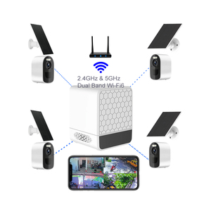 Năng lượng mặt trời Camera an ninh CCTV Set không dây ngoài trời 2K QHD Home Hệ thống an ninh 4-Cam Kit với cam-to-cam Sync Màu sắc tầm nhìn ban đêm - Product Image 3