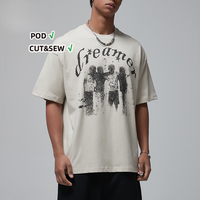 T-shirt d'été décontracté pour homme en coton 100% respirant, coupe oversize, tricoté, avec logo personnalisé, vente en gros