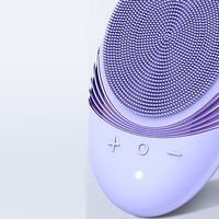 Brosse nettoyante faciale imperméable, brosse faciale sonique, charge sans fil, nettoyant pour le visage en silicone, appareil de nettoyage en profondeur des pores