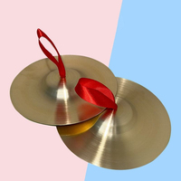 Percussion Instruments and Other Accessories, Traditional Chinese Brass Cymbals with Red Hands and Cymbals Suitable