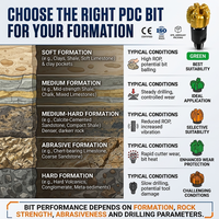 Foret de forage PDC à revêtement dur Drillsoltek pour le forage directionnel horizontal (HDD)