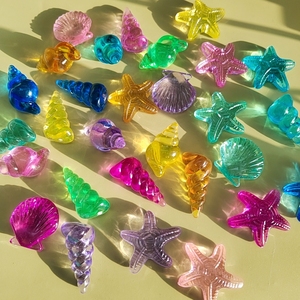 Juego <span class=keywords><strong>de</strong></span> caza del <span class=keywords><strong>tesoro</strong></span>, gemas sueltas <span class=keywords><strong>de</strong></span> cristal acrílico <span class=keywords><strong>de</strong></span> plástico, conchas marinas oceánicas, encantos <span class=keywords><strong>de</strong></span> cristal <span class=keywords><strong>de</strong></span> <span class=keywords><strong>Vida</strong></span> Marina mixta - Product Image 3