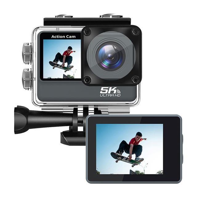 New Outdoor Sport Video Recording 2400W HD Camera Dual Screen Anti-shake 30M Waterproof Portable F306AAR 5K Wifi Action Camera