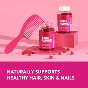 OEM Factory Biotin Gummies Complex Vitamins Minerals Suplemento para el cabello Uñas Salud para adultos Mujeres embarazadas Recién nacidos - Product Image 2