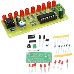 Módulo de luces intermitentes LED <span class=keywords><strong>NE555</strong></span> + CD4017 para circuito de generación de reloj <span class=keywords><strong>Arduino</strong></span>, placa PCB, Kits de Estudio electrónico para perno de práctica - Product Image 1