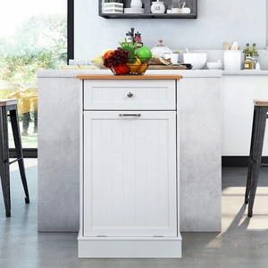 Plateau <span class=keywords><strong>de</strong></span> découpe amovible en bambou, <span class=keywords><strong>poubelle</strong></span> <span class=keywords><strong>de</strong></span> <span class=keywords><strong>cuisine</strong></span> autoportante, armoire à déchets, recyclage, support <span class=keywords><strong>de</strong></span> <span class=keywords><strong>poubelle</strong></span> caché - Product Image 5