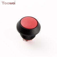 Interrupteur à bouton-poussoir momentané à verrouillage automatique TOOWEI 4A 125VAC, boîtier en plastique noir