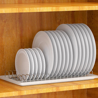 Égouttoir à vaisselle en acier inoxydable pour placard sous évier, support de rangement pour bols, livres, couvercles de casseroles et assiettes