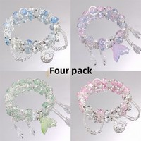 Nouveau Bracelet en Or Cristal de Lune Style Mori Super Féminin pour Femme, Design de Niche Polyvalent, Bracelet Perlé Idéal pour Étudiantes, Doux et Tendance