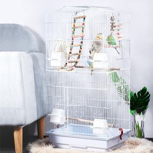 Groothandel Topkwaliteit 36 Inch Dubbel Groot Formaat Papegaai Kanarievogelkooi Metalen Fokkerij Gaashok Love Birds - Product Image 2