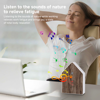 Boîte à sons d'oiseaux décorative personnalisée Sons de la nature avec détecteur de mouvement Haut-parleurs relaxants