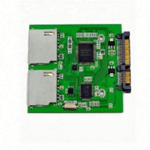 2 Port Dual SD MMC Memory Card to 7+15P SATA Serial ATA Converter Adapter
