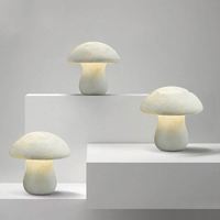 Lampe de table rétro en marbre naturel, lampe de chevet champignon en albâtre espagnol