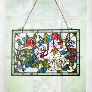 Panel de Vidrio Tiffany con Diseño de Rosas, Estilo Rústico, Personalizado al por Mayor, para Decoración de Paredes de Villas - Product Image 5