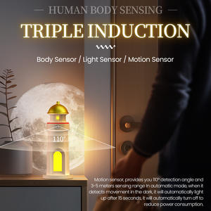 Dimbare tijdgestuurde sfeerverlichting nachtlamp maanprojectie APCITL bewegingssensor muziek LED batterijvoeding modern 5V oplaadbaar - Product Image 5